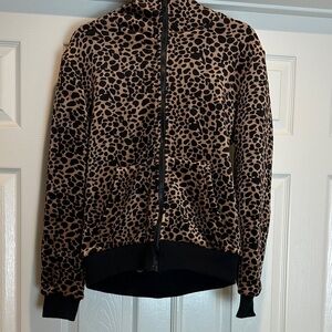 Leopard print thick hoodie